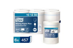 Tork Wiping Plus Centerfeed Poetspapier 2-laags wit