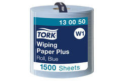 Tork Wiping Plus Rol Poetspapier 2-laags blauw