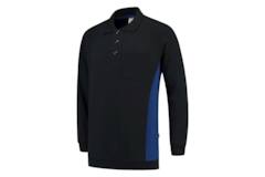 Tricorp Polosweater Bicolor Borstzak Darkgrey/Black XL