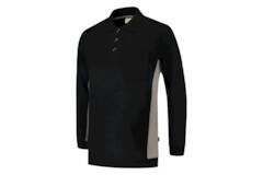 Tricorp Polosweater Bicolor Borstzak Black/Grey L