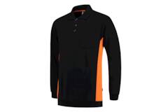Tricorp polosweater Bicolor borstzak zwart/oranje S