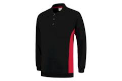 Tricorp Polosweater Bicolor Borstzak Black/Red XL
