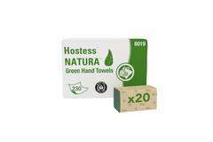 Hostess™ Nature™ handdoek, z-vouw, 1-laags, groen, 23x25cm