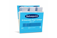Salvequick Blue Detectable 39 pleisters op kaart (120x20mm) 6st/doos