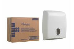 Aquarius® toiletpapier dispenser, gevouwen, wit, 407x317x150mm