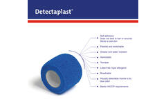 Detectaplast zelfhechtende snelpleister rol à 5cm x 4,5mtr blauw 24st/dis