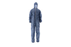 CMT pp non woven coverall, blauw, large, light weight, ritssluiting