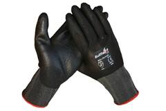 Werkhandschoen zwart polyamide met pu nitril coating EN388-3121 maat 7 p/paar