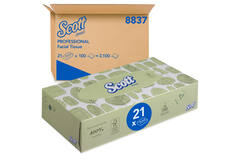 Scott® facial tissue standaard 2-laags wit 215x186cm 21x100st