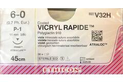 Vicryl Rapide V32H 6-0 45cm hechtdraad P-1 Prime naald