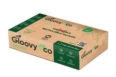 Gloovy Eco gloves duurzame hygiënehandschoen zwart L 100st/disp 20disp(2.000st)/doos